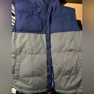 NWT! Vtg 00s St. John’s Bay Men’s Puffer Vest two tone-AMERICAN NAVY IRON - XL